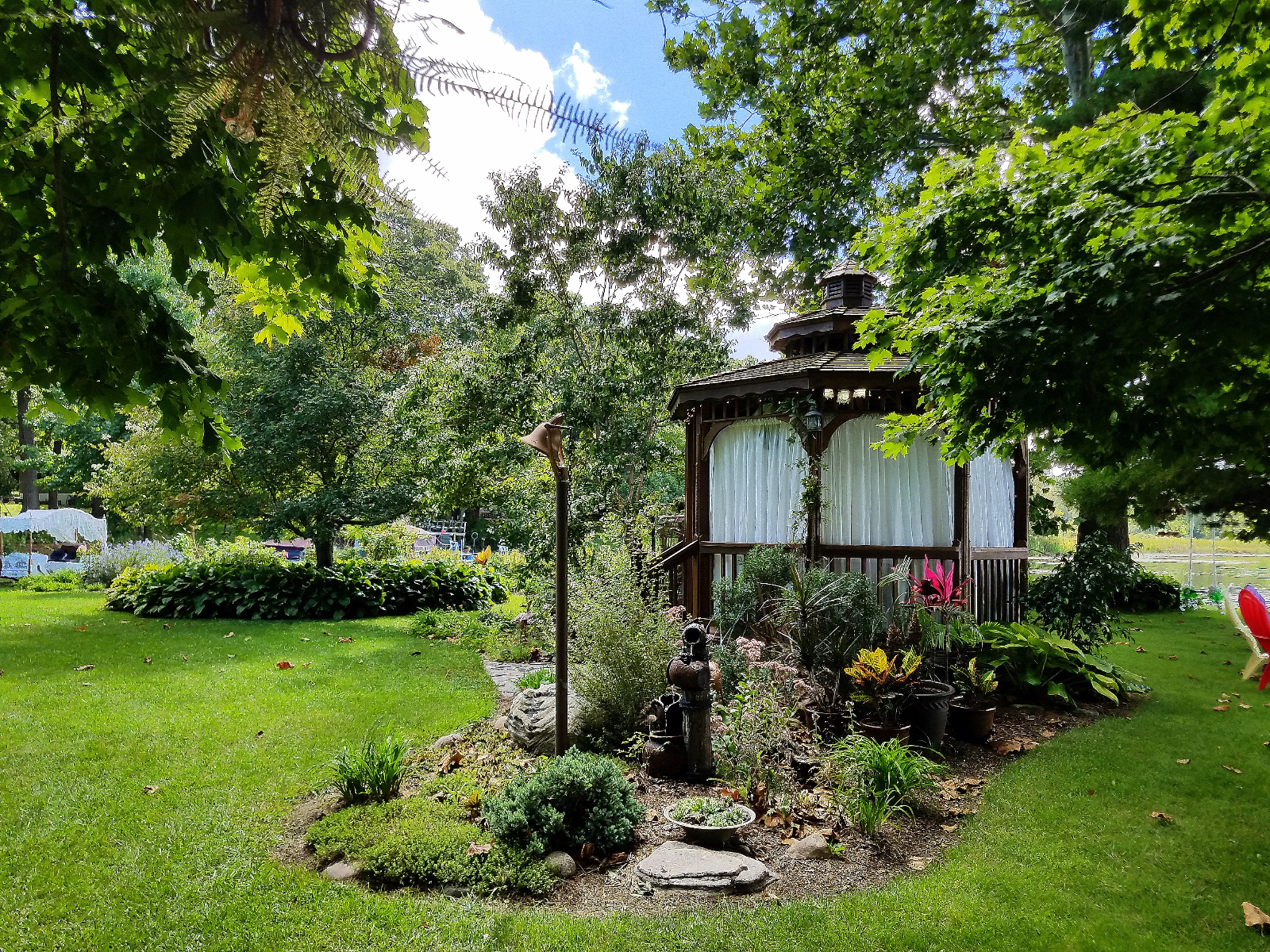Backside view of the Cedar Gazebo
